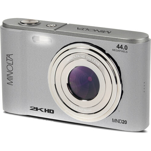 MINOLTA 44 MP/2.7K Ultra HD Digital Camera - Silver (50337)