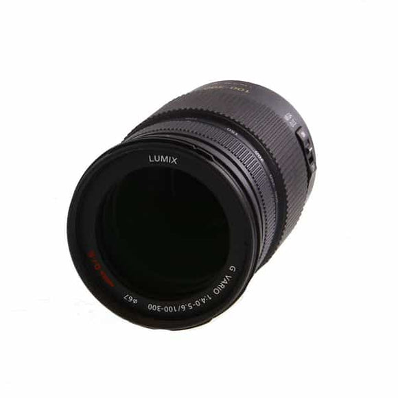 Used Panasonic Lumix G Vario 100-300mm f/4-5.6 Mega O.I.S. Lens(Micro Four Thirds), Black