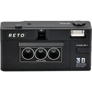 RETRO Film camera with three lenses and built-in flash