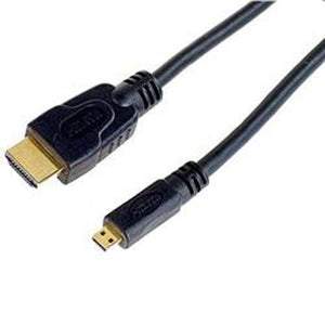 PRO HDMI CABLE 10" - A MALE TO MICRO D MALE (4968)
