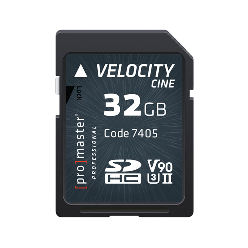 PRO SD CARD VELOCITY CINE V90 - 32GB SDHC UHS-II U3 (300R/250W, 7405)