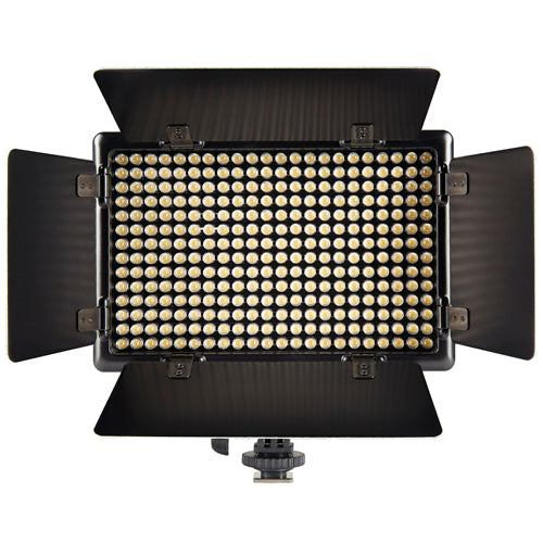 PRO LED308D CAMERA/VIDEO LIGHT W/BARNDOORS (7712, DAYLIGHT)