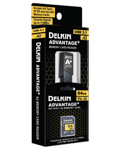 Delkin 64gb  W/Reader