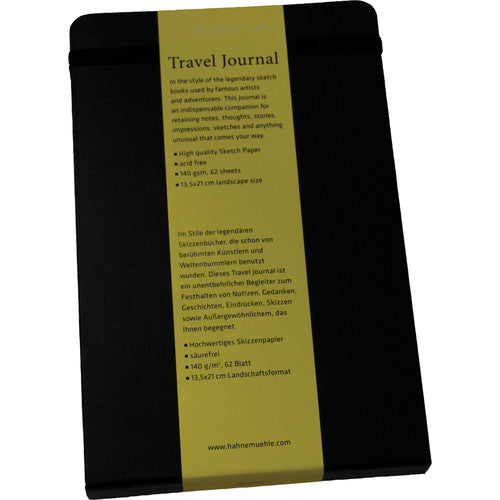Hahnemuehle Travel Journal - 13 x 21 cm (5.32x8.27) Landscape, Black