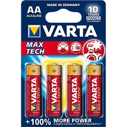 PRO VARTA BATTERY AA MAX TECH 4-PACK