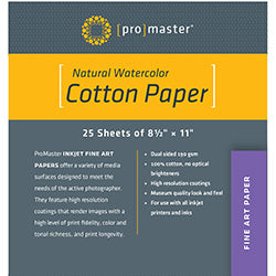 PRO DUAL SIDED INKJET PAPER (8.5X11, 25 SHEETS) - FINEART WATERCOLOR (5362)