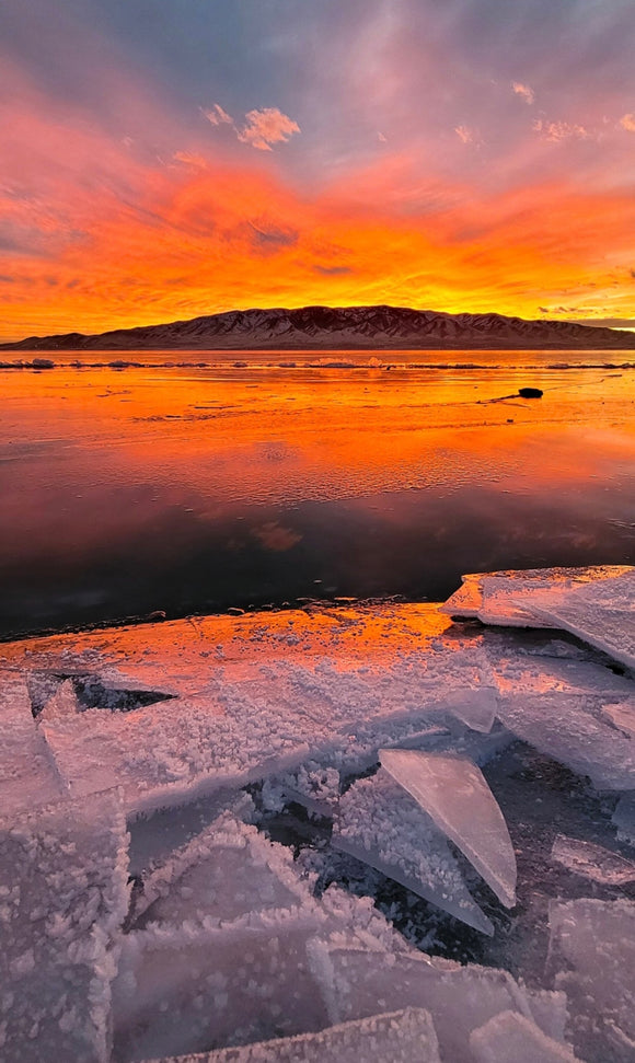 When Fire and Ice Meet - Utah Lake